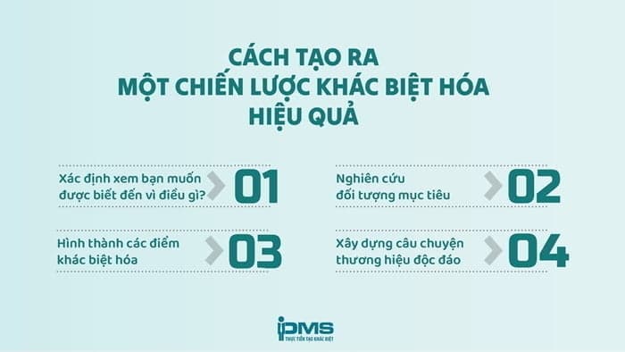 đặc điểm của chiến lược khác biệt hóa