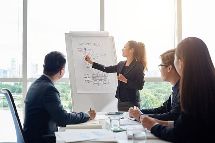 Tư thế thuyết trình phải tự tin, không khòm lưng