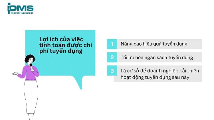 lợi ích khi tính toán chi phí tuyển dụng