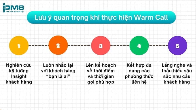lưu ý khi thực hiện cuộc gọi hâm nóng