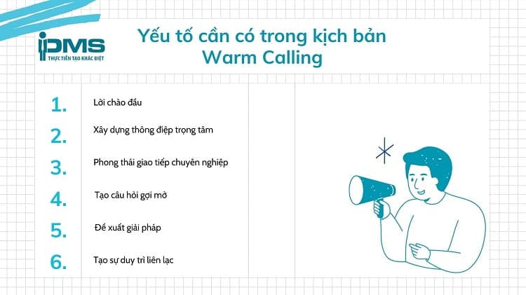 yếu tố cần có trong kịch bản warm calling