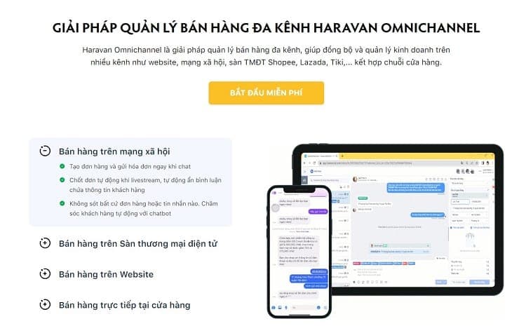 Sử dụng hệ thống Omnichannel từ các nhà cung cấp